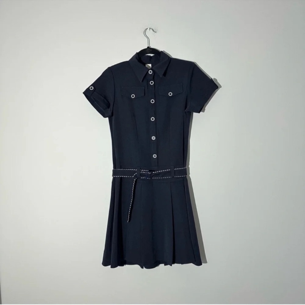 Navy school uniform with a belt size 158/S